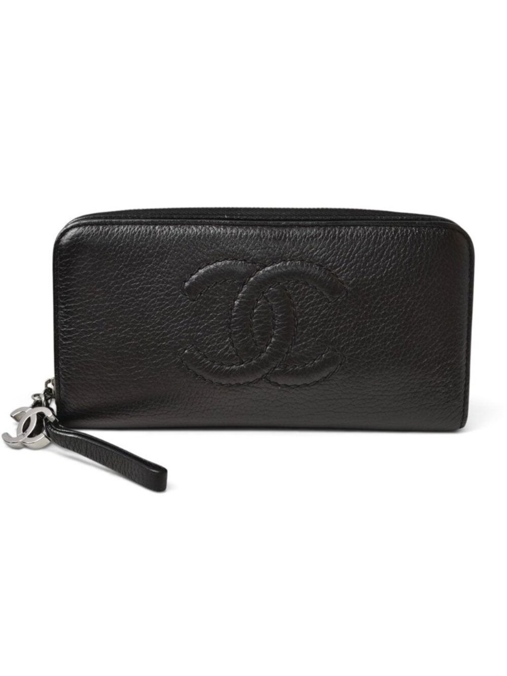 Chanel Wallet Vintage CC Stitch CC Logo Black